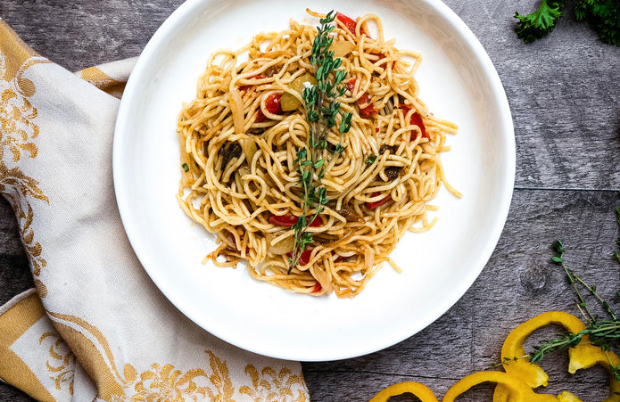 Spaghetti And Smoked Herring Filets recipe